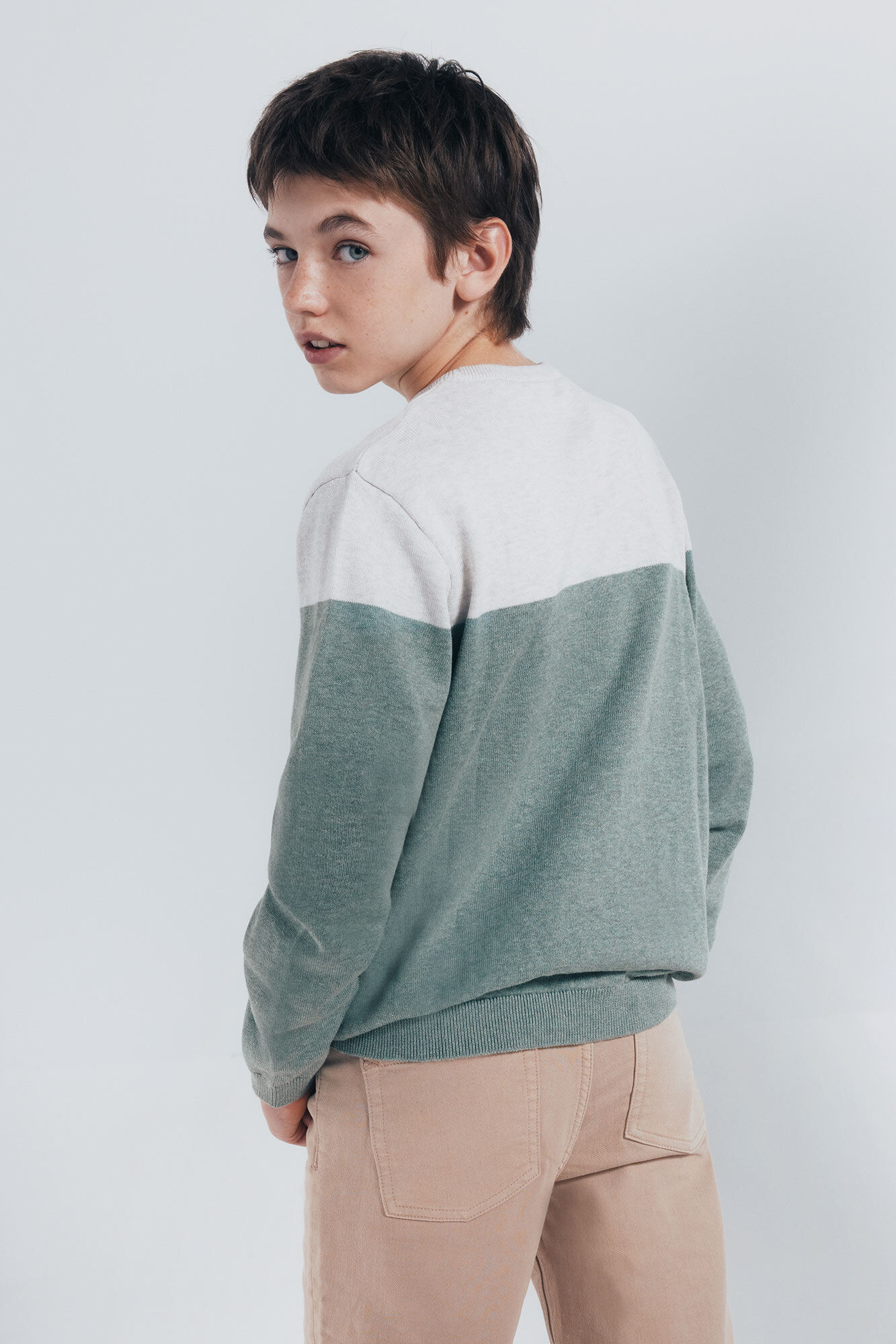 Springfield Kids Jersey Color Block ni&ntilde;o verde