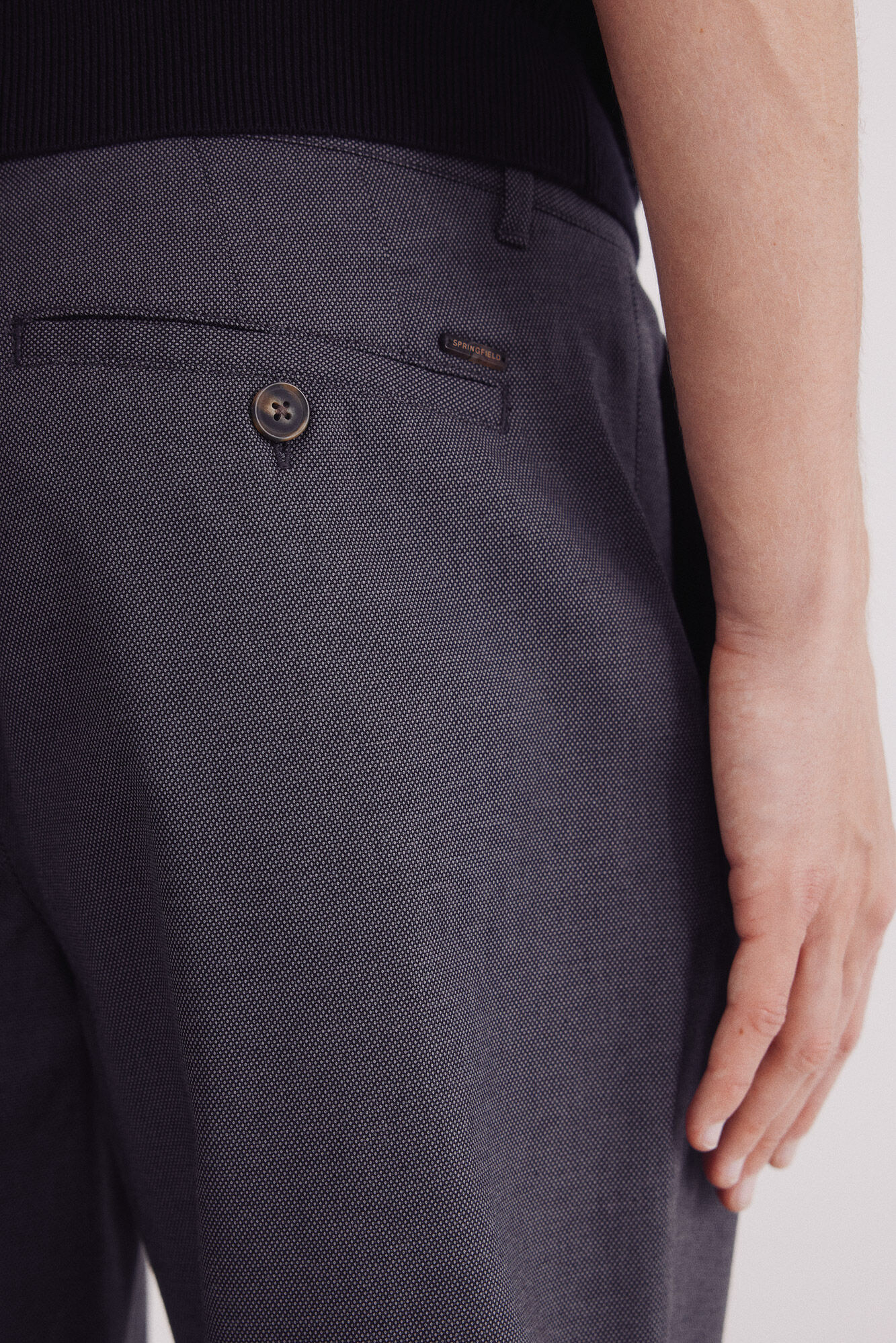 Springfield Pantal&oacute;n chino vestir confort slim fit gris