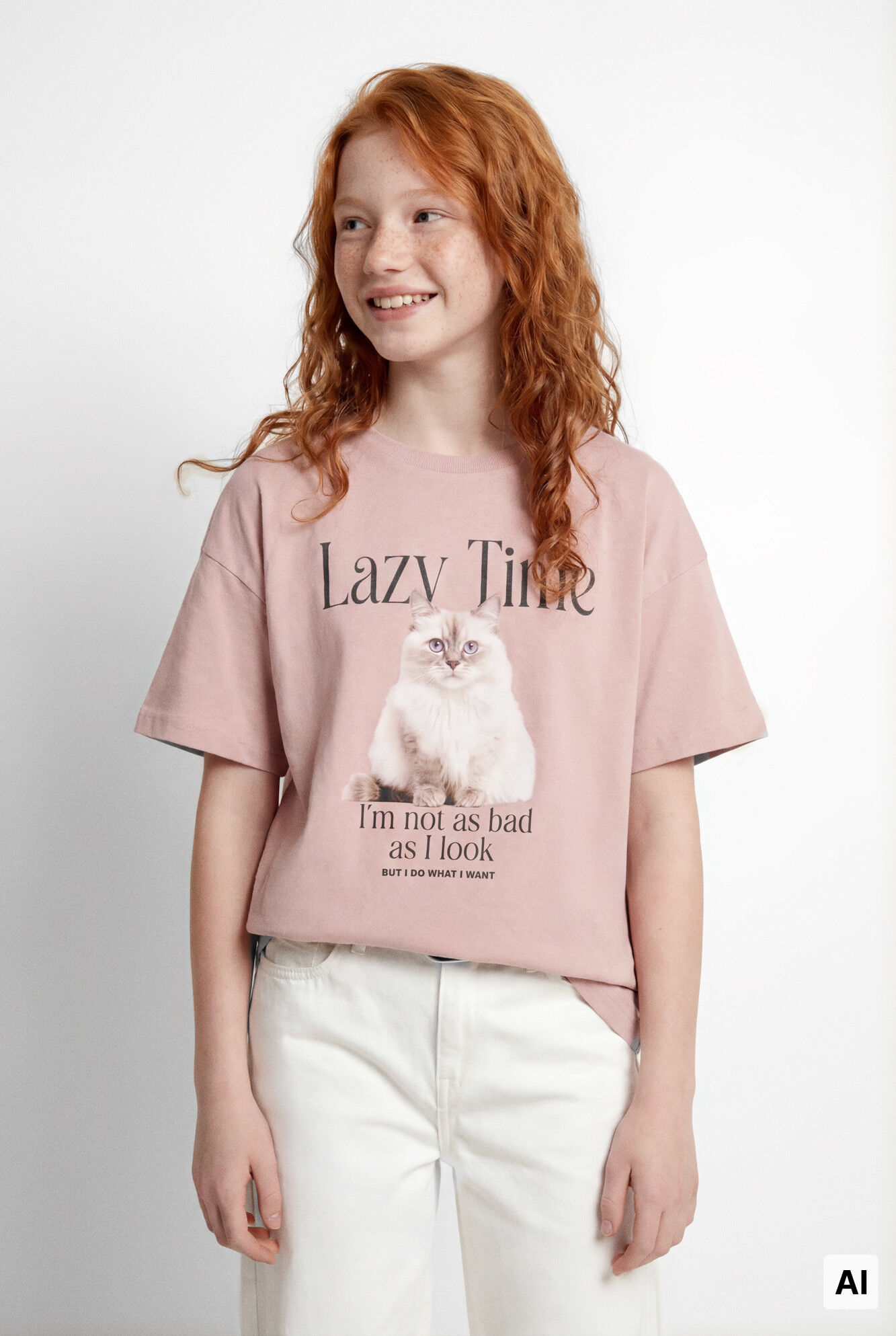 Springfield Kids Playera manga corta de gato para ni&ntilde;a