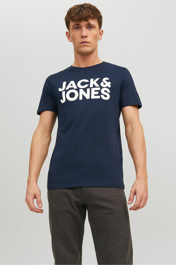 Jack & Jones Playera estándar fit marino