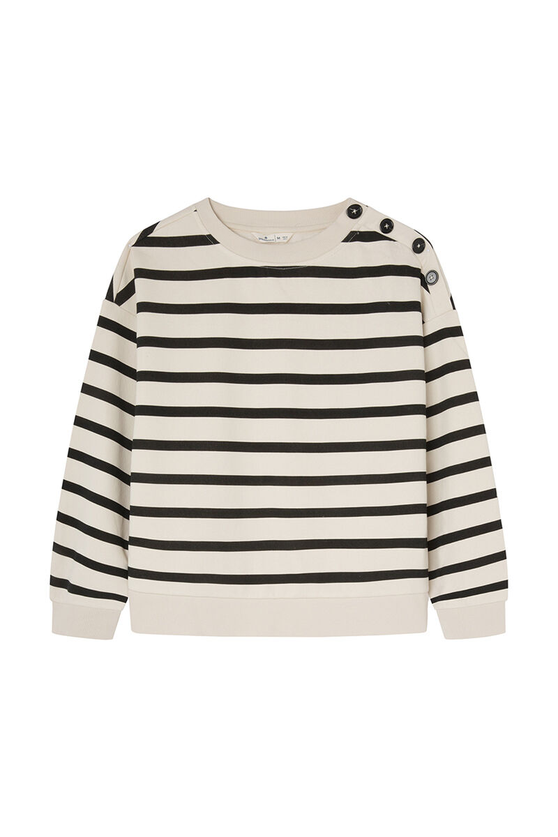 Springfield Sudadera rayas botones hombro estampado