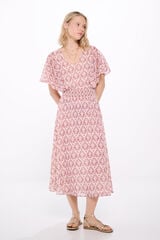 Springfield Vestido midi mangas capa fucsia