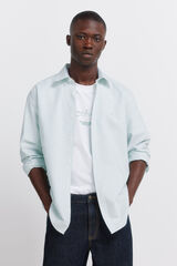 Springfield Camisa oxford a rayas sin arrugas verde