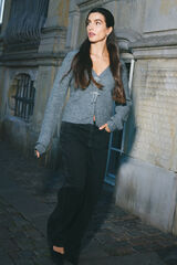 Springfield Cárdigan con lazos de purpurina gris