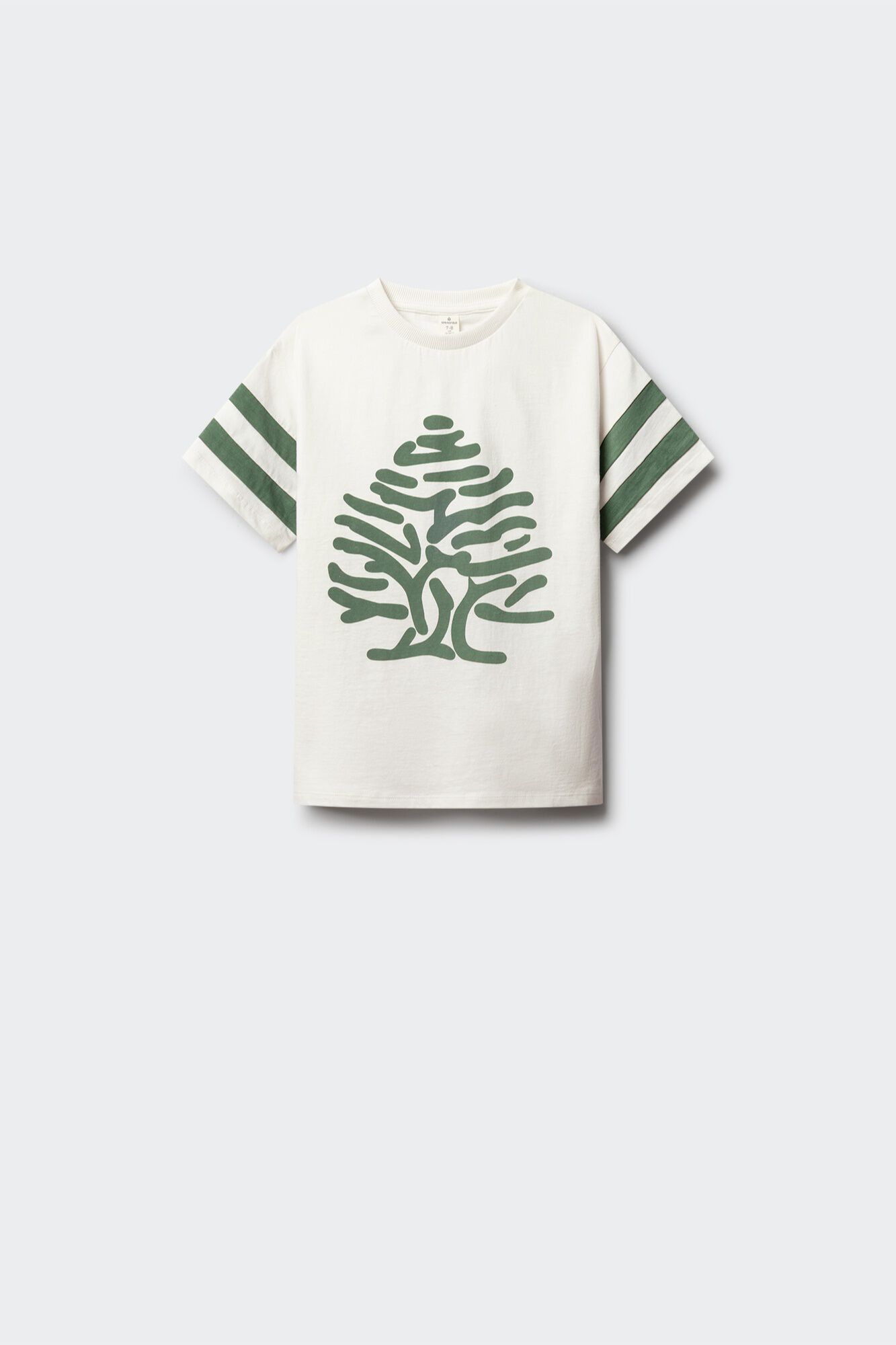 Springfield Kids Playera de manga corta con &aacute;rbol y franjas para ni&ntilde;o