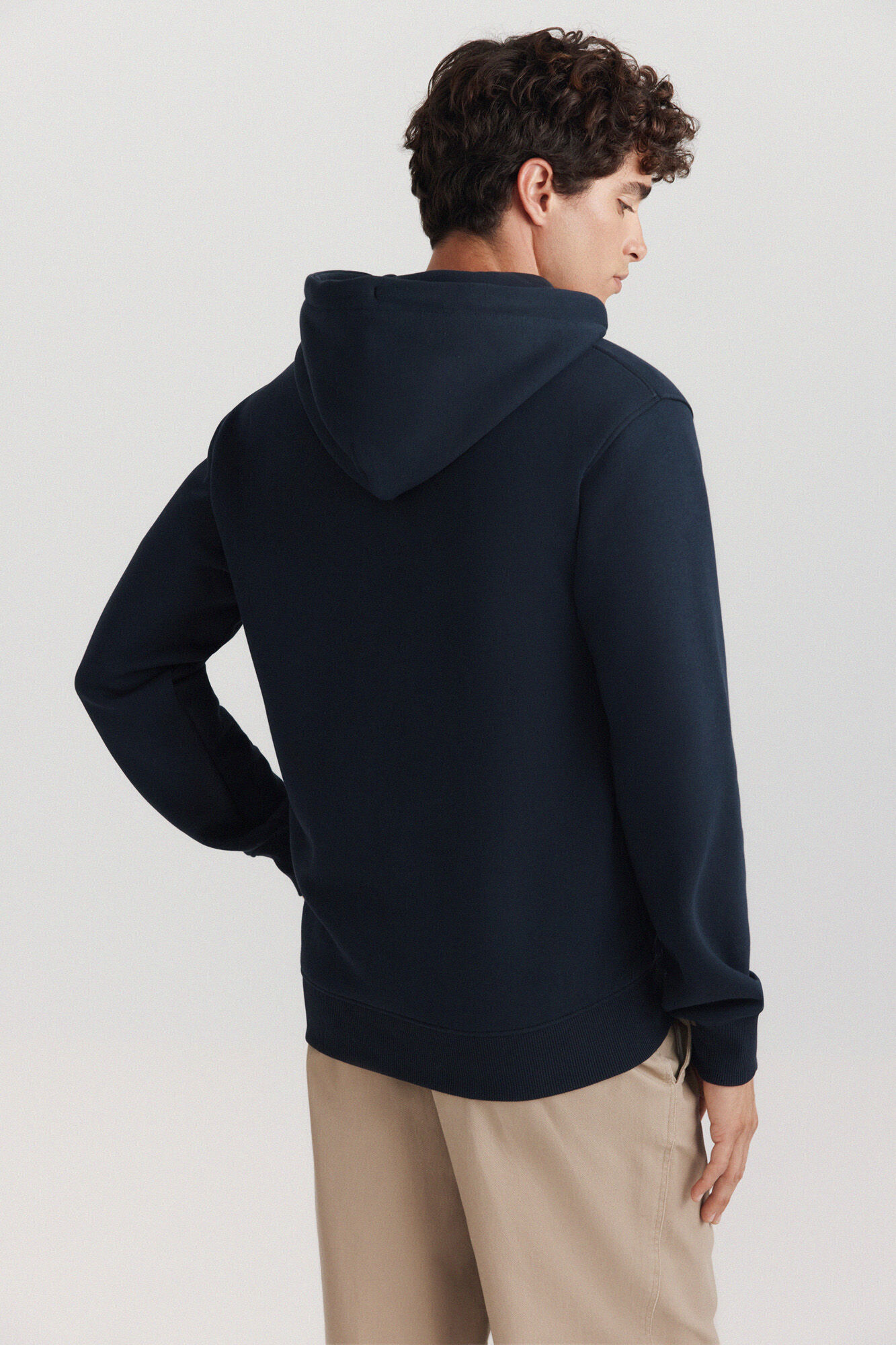 Springfield Sudadera b&aacute;sica abierta con capucha azul