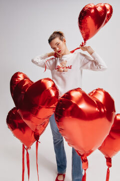 Springfield Sudadera "Love me" estampado