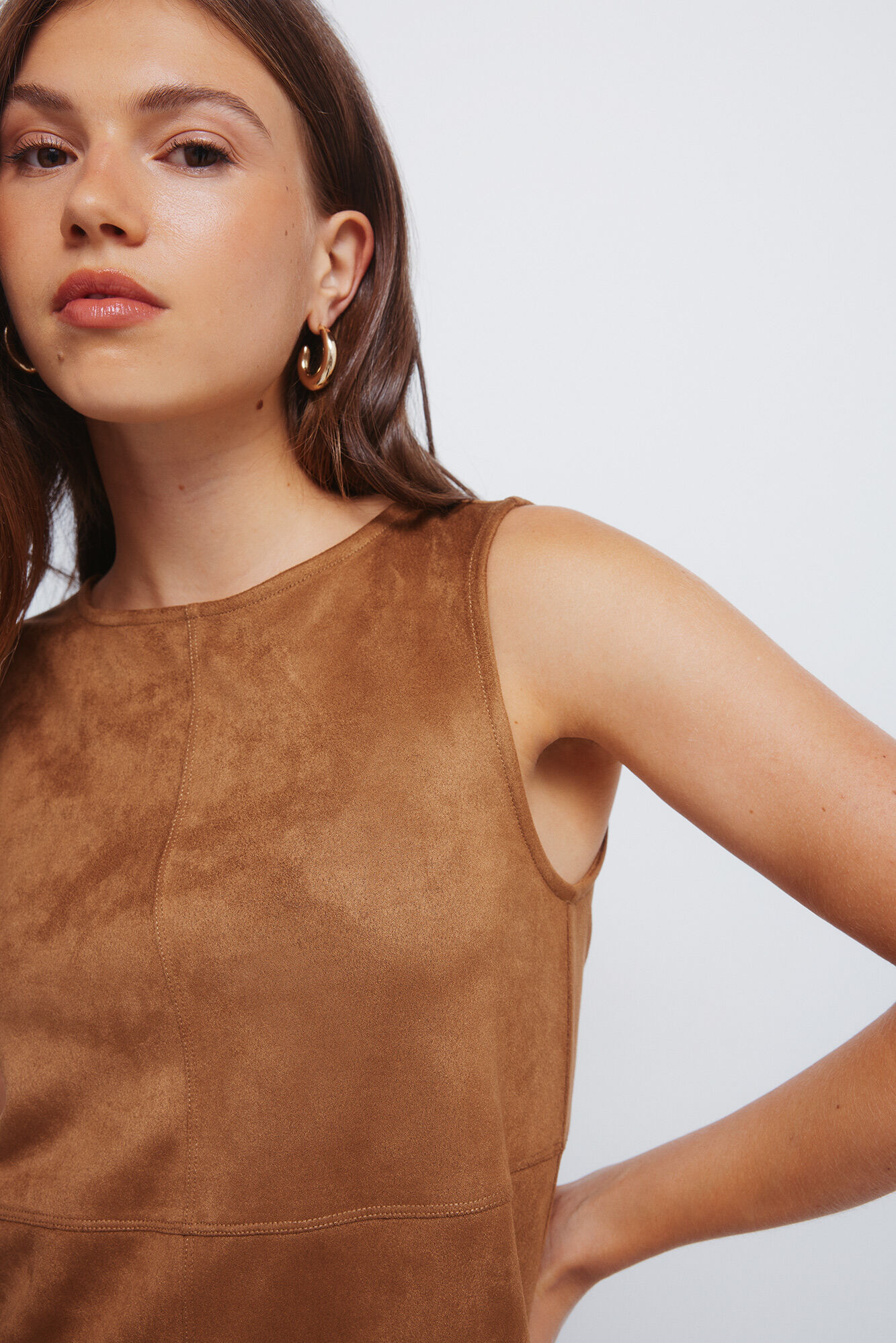 Springfield Vestido corto nude