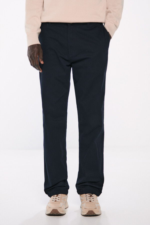Springfield Pantalón chino regular fit marino