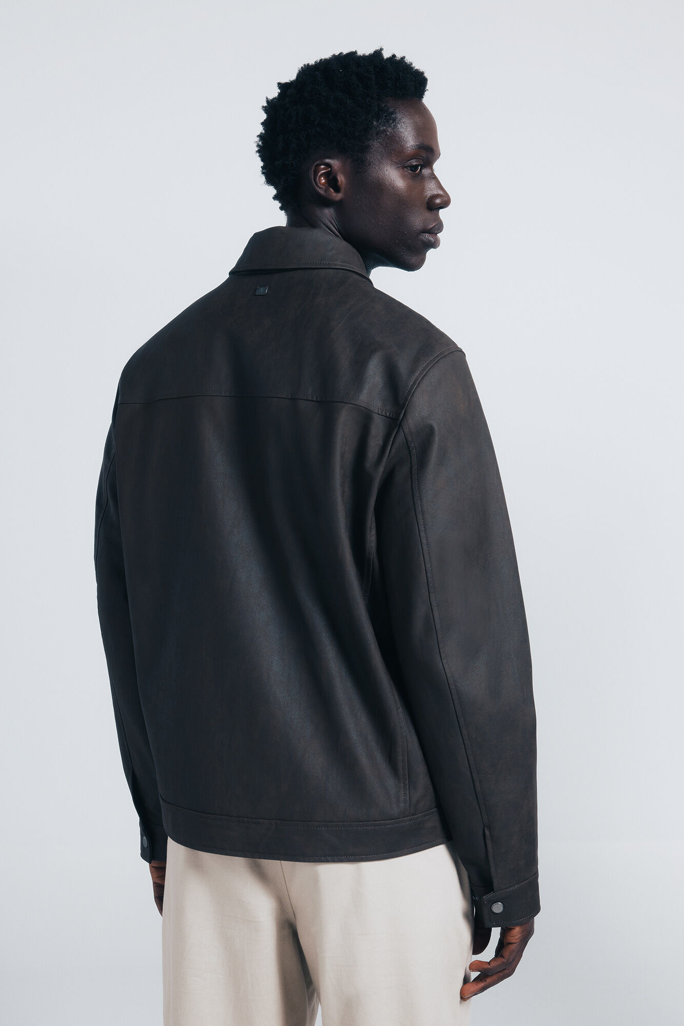 Springfield Chamarra efecto piel estampado