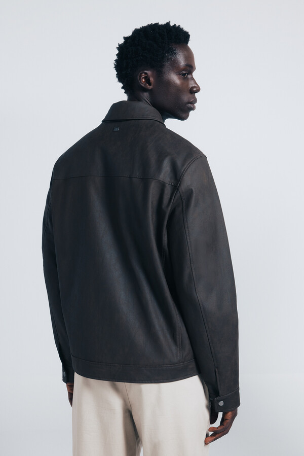 Springfield Chamarra efecto piel estampado