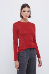 Springfield Playera con escote de l&uacute;rex rojo