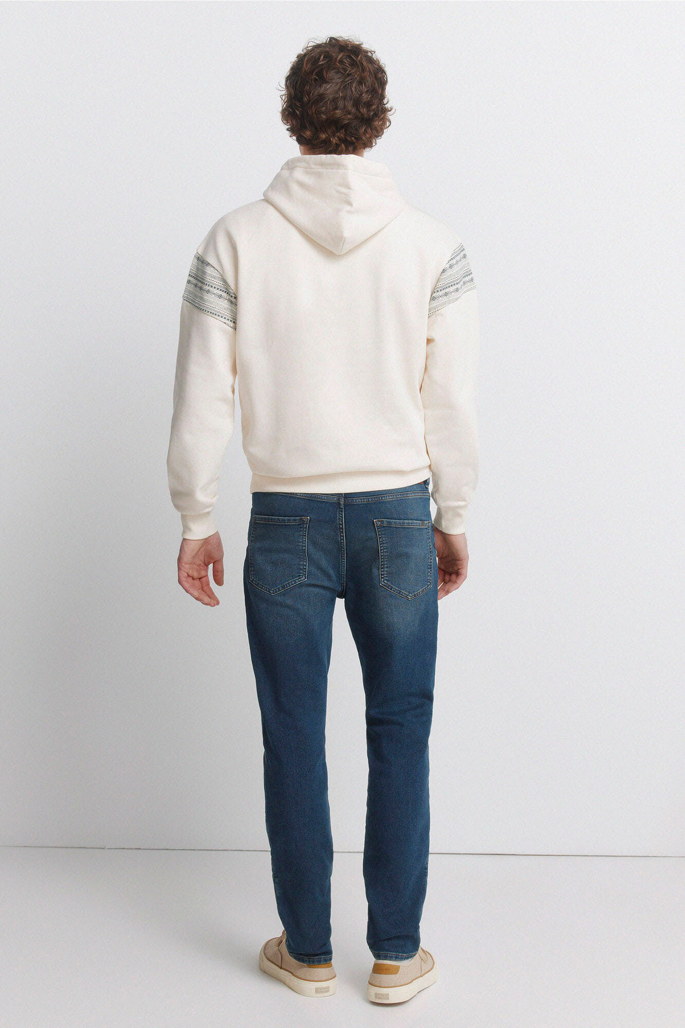 Springfield Jeans slim fit de knit denim sobretintado azul