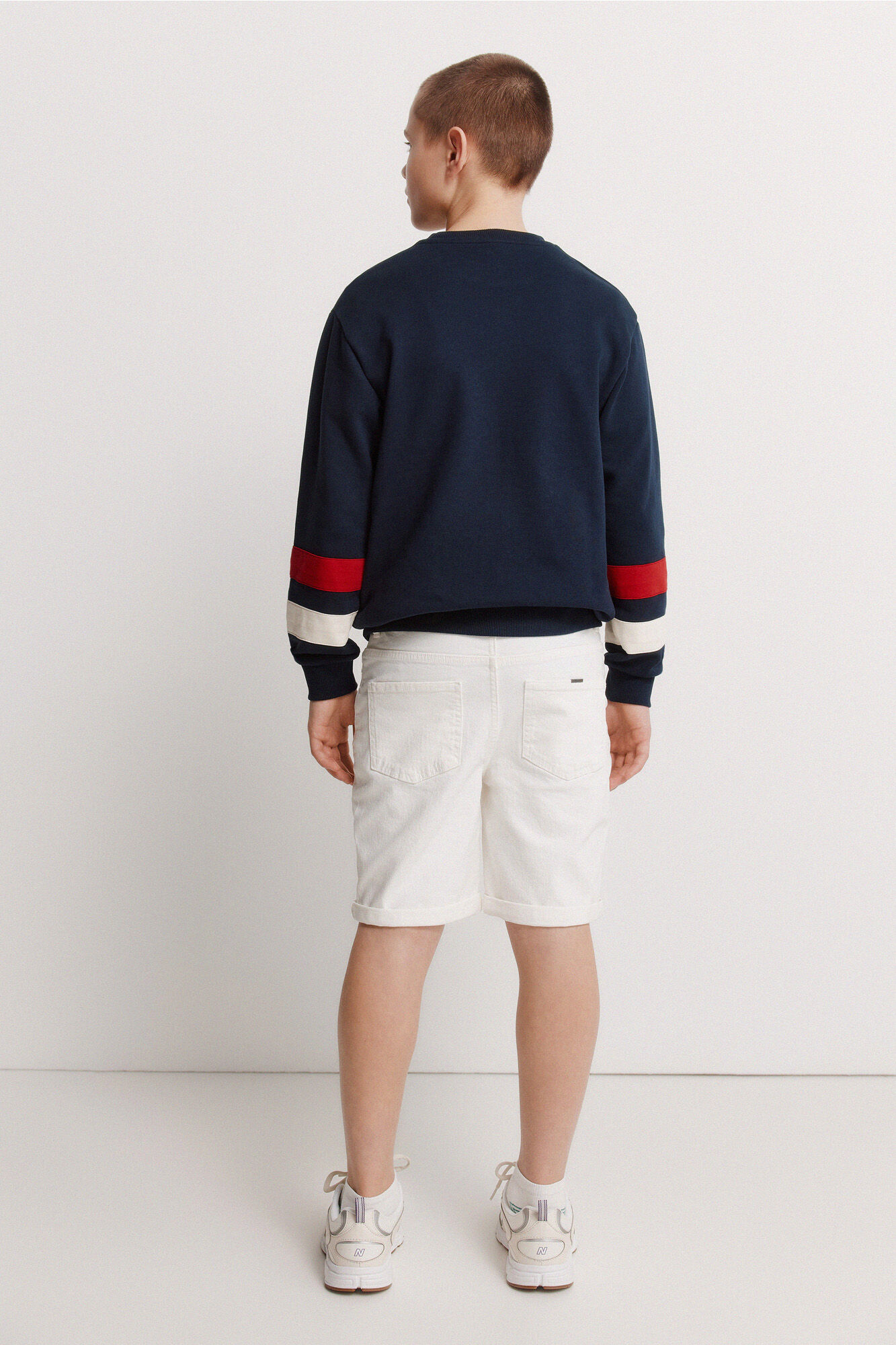 Springfield Kids Bermudas para ni&ntilde;o de denim blanco
