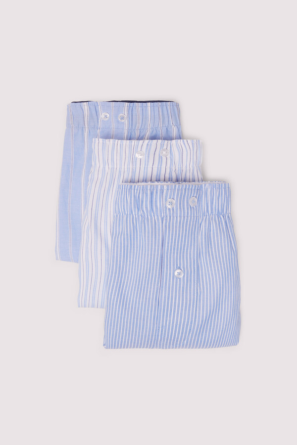 Springfield Pack 3 bóxeres rayas azul tinta
