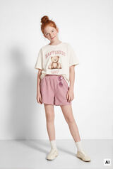 Springfield Kids Bermudas de flores para ni&ntilde;a rosa