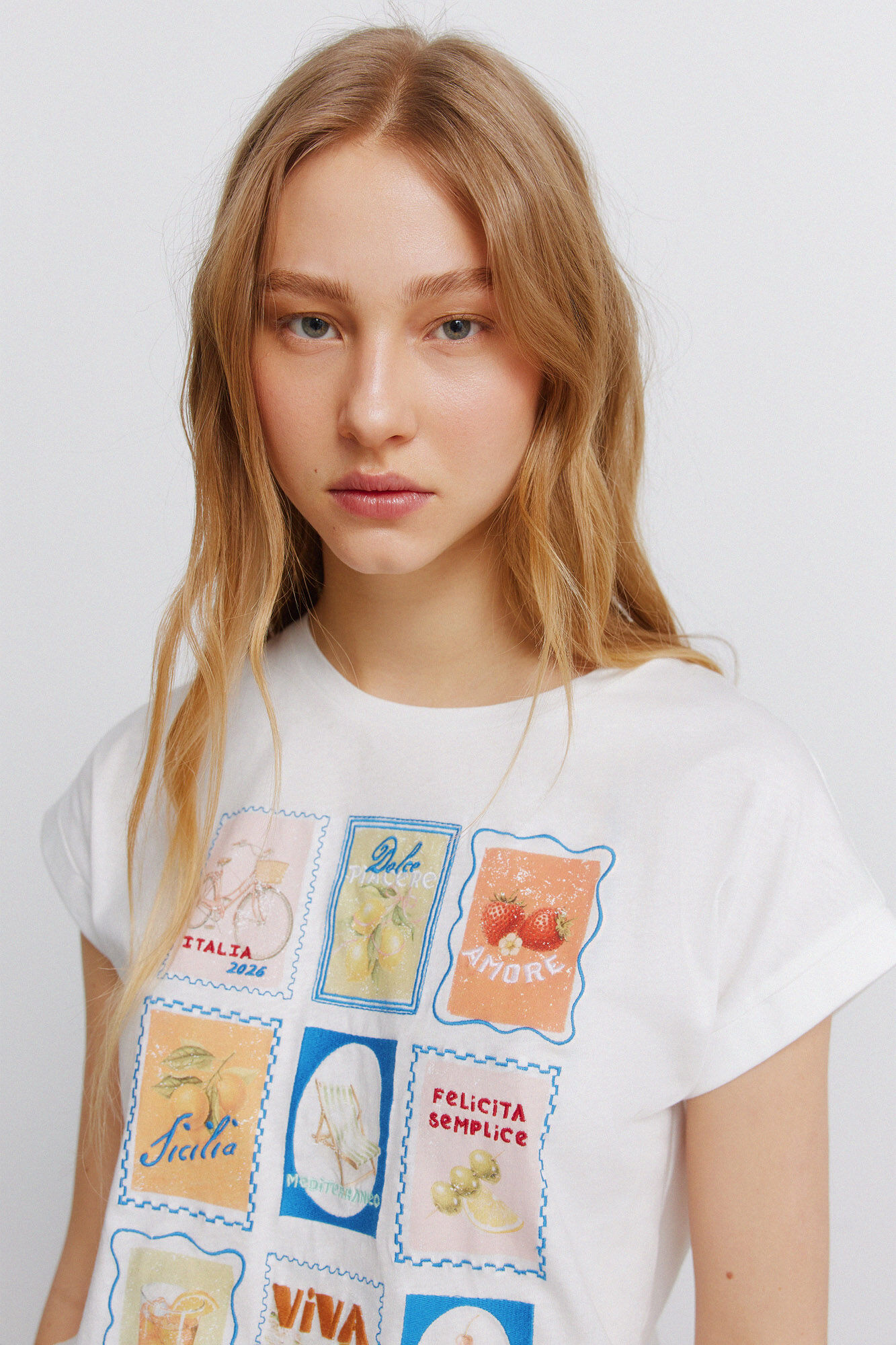 Springfield Playera de manga corta con estampado estampado