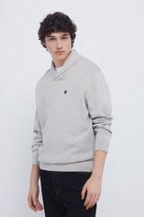 Springfield Jersey de cuello esmoquin café