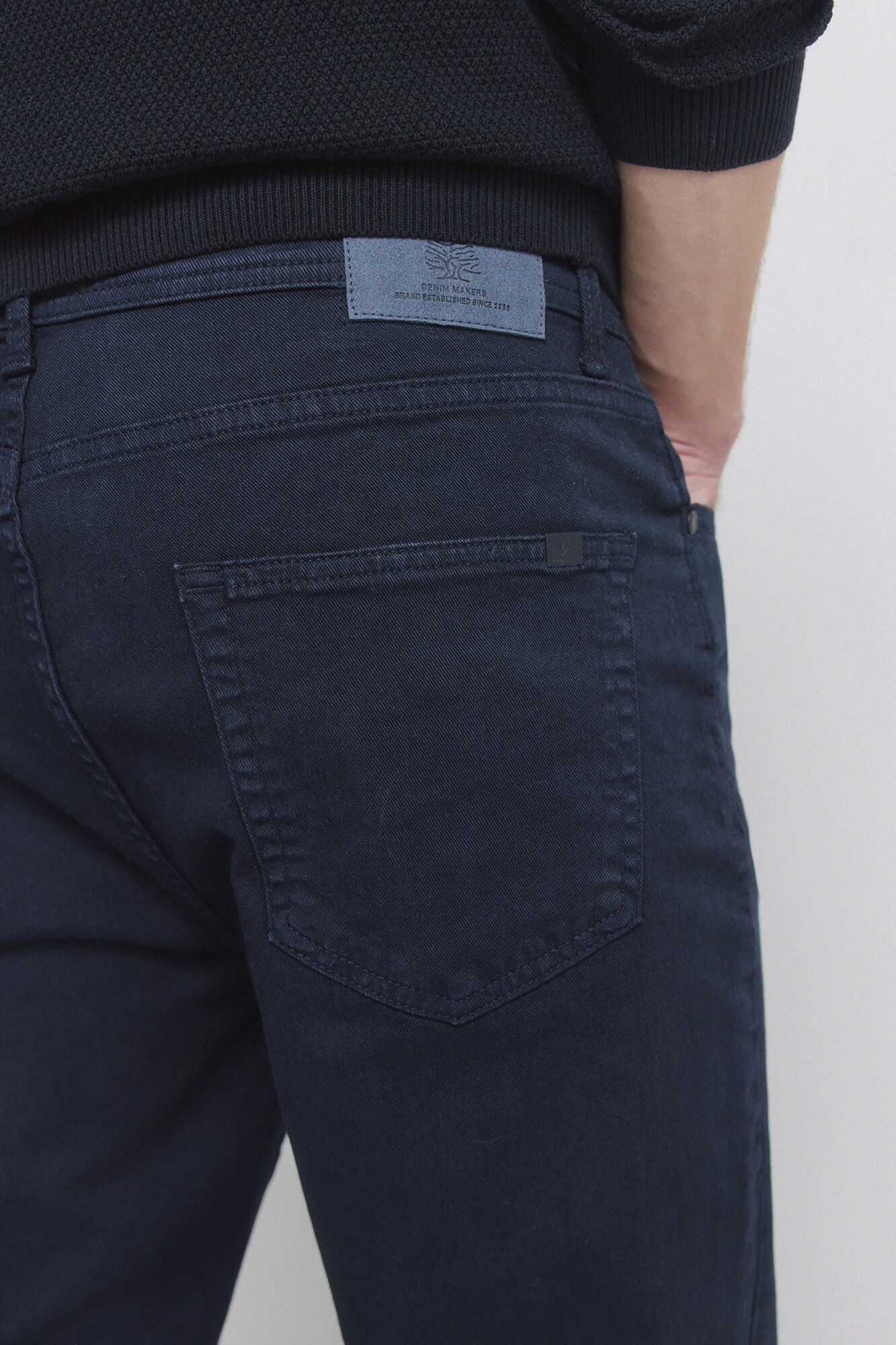 Springfield Pantal&oacute;n de 5 bolsillos lavado slim fit azul