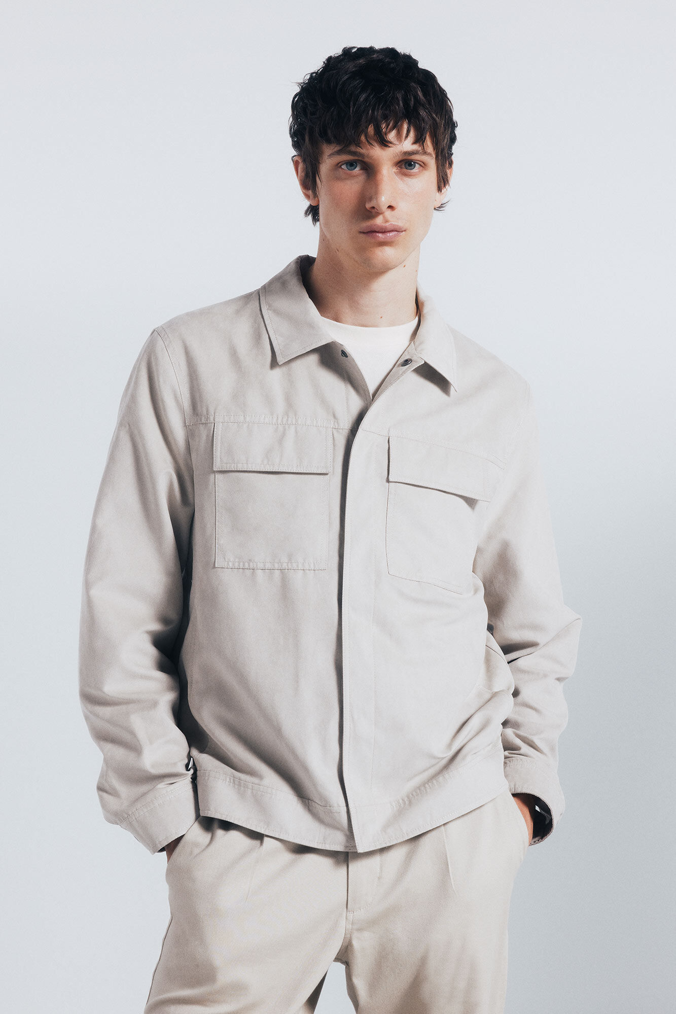 Springfield Chamarra efecto ante caf&eacute;