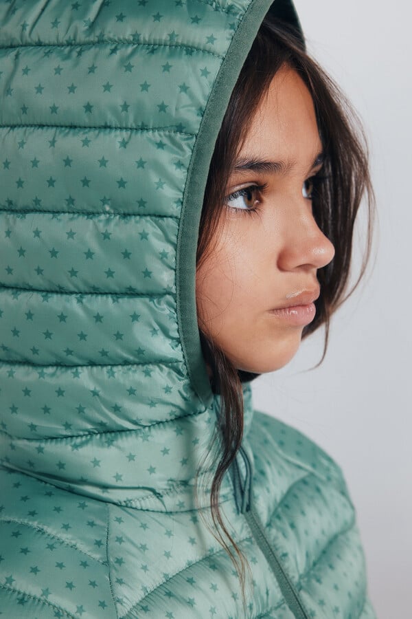 Springfield Kids Chaqueta acolchada estrellas niña verde