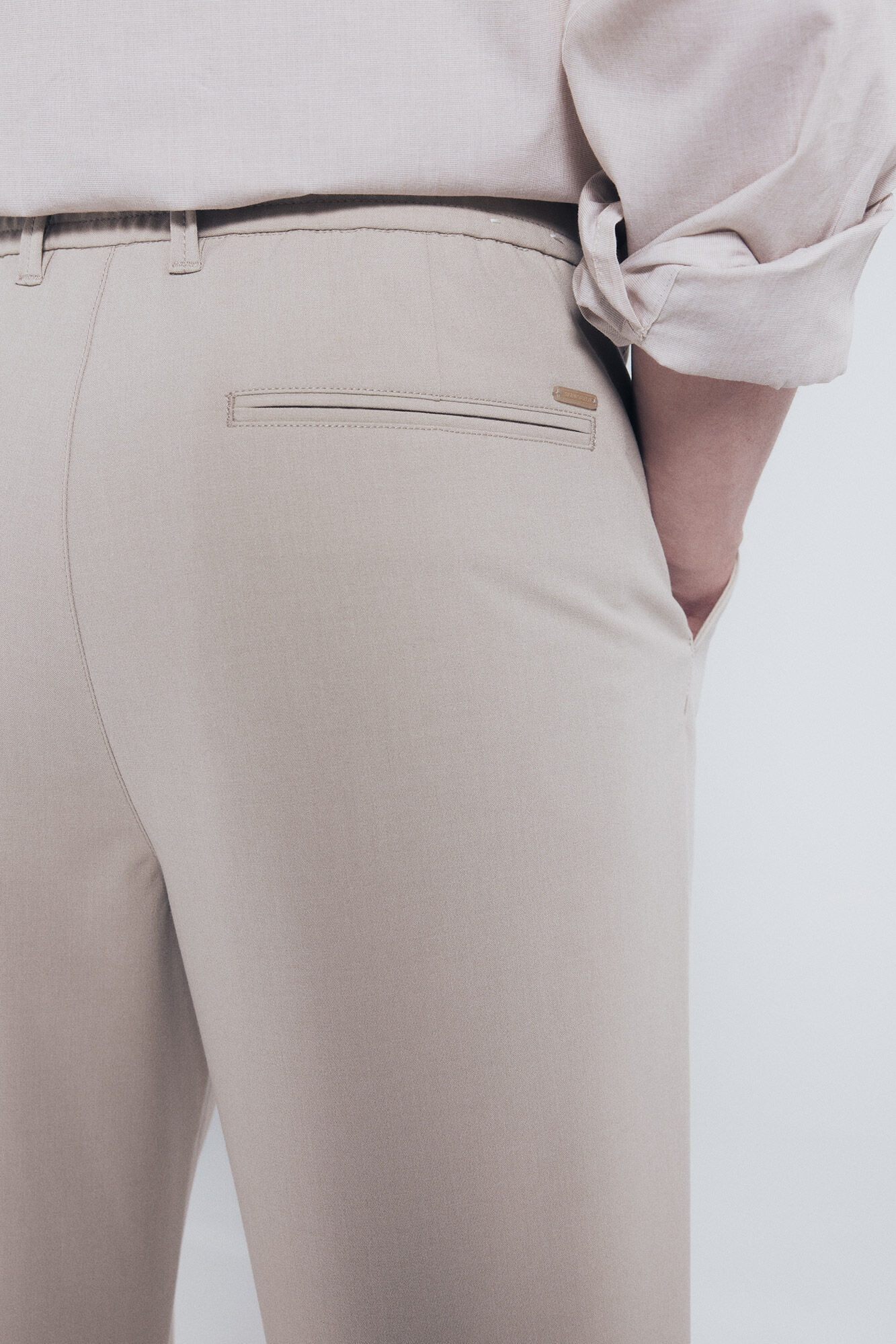 Springfield Pantal&oacute;n chino jogger comfort fit caf&eacute;