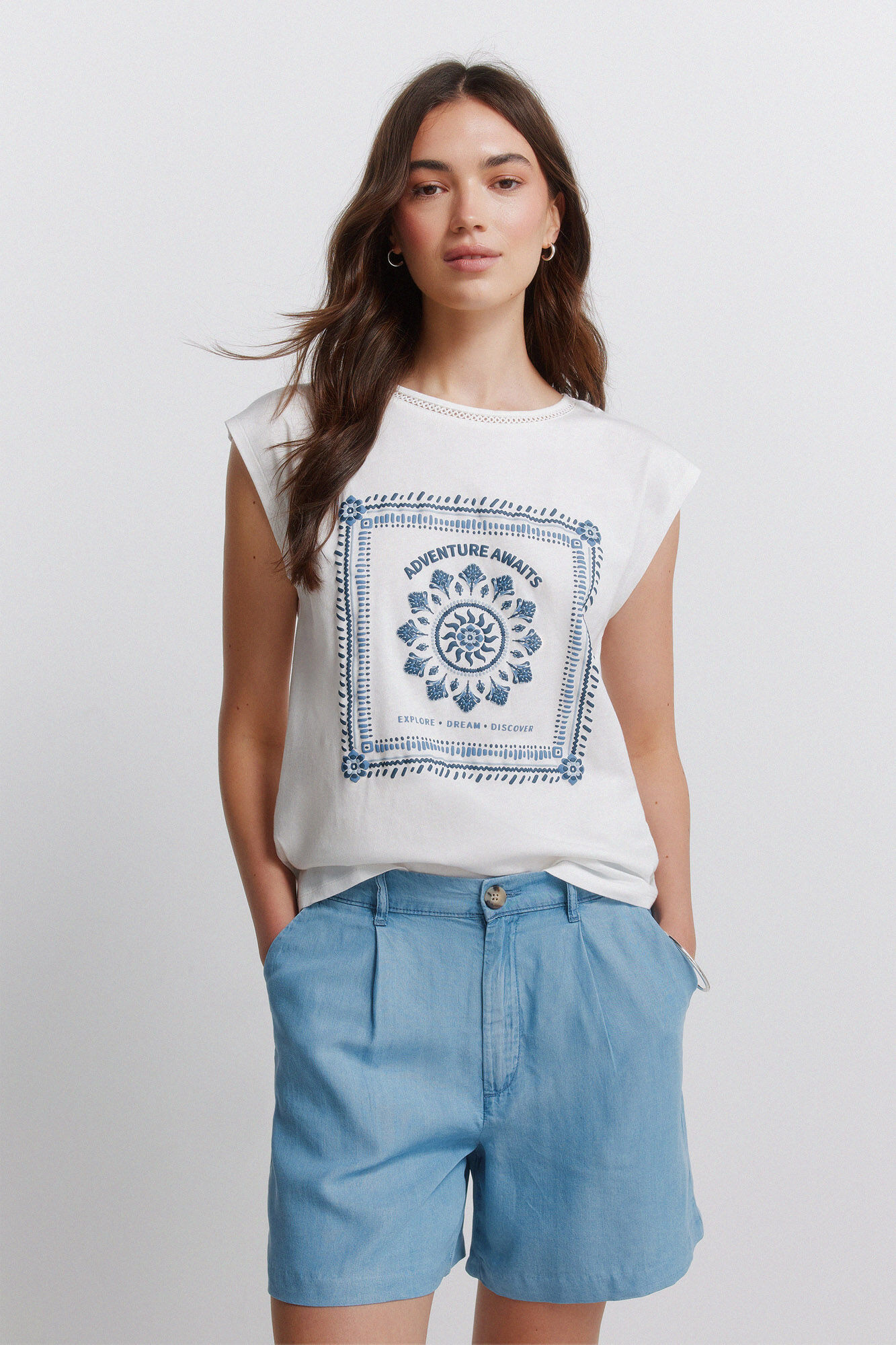 Springfield Playera de manga corta con bolitas