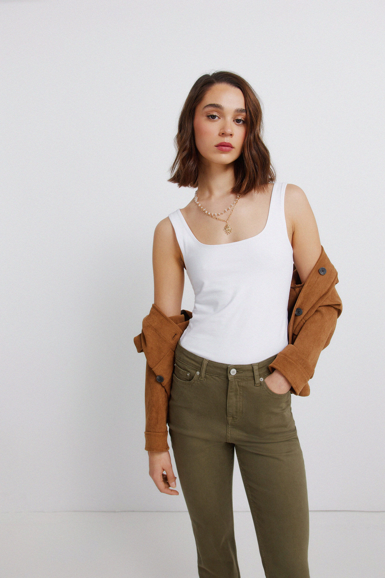 Springfield Jeans Bootcut kaki