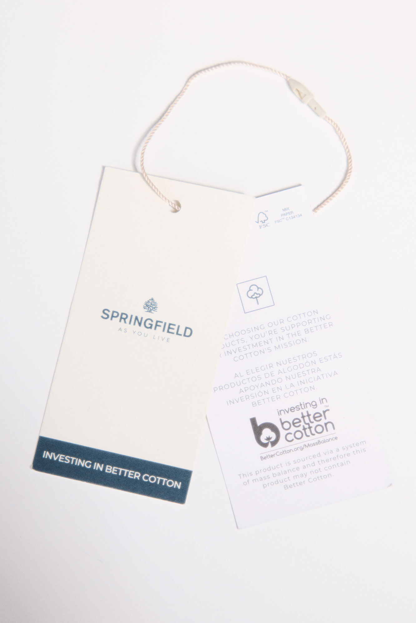 Springfield Playera estampada mangas volante azul