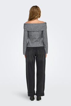 Springfield Suéter de hombros descubiertos  gris
