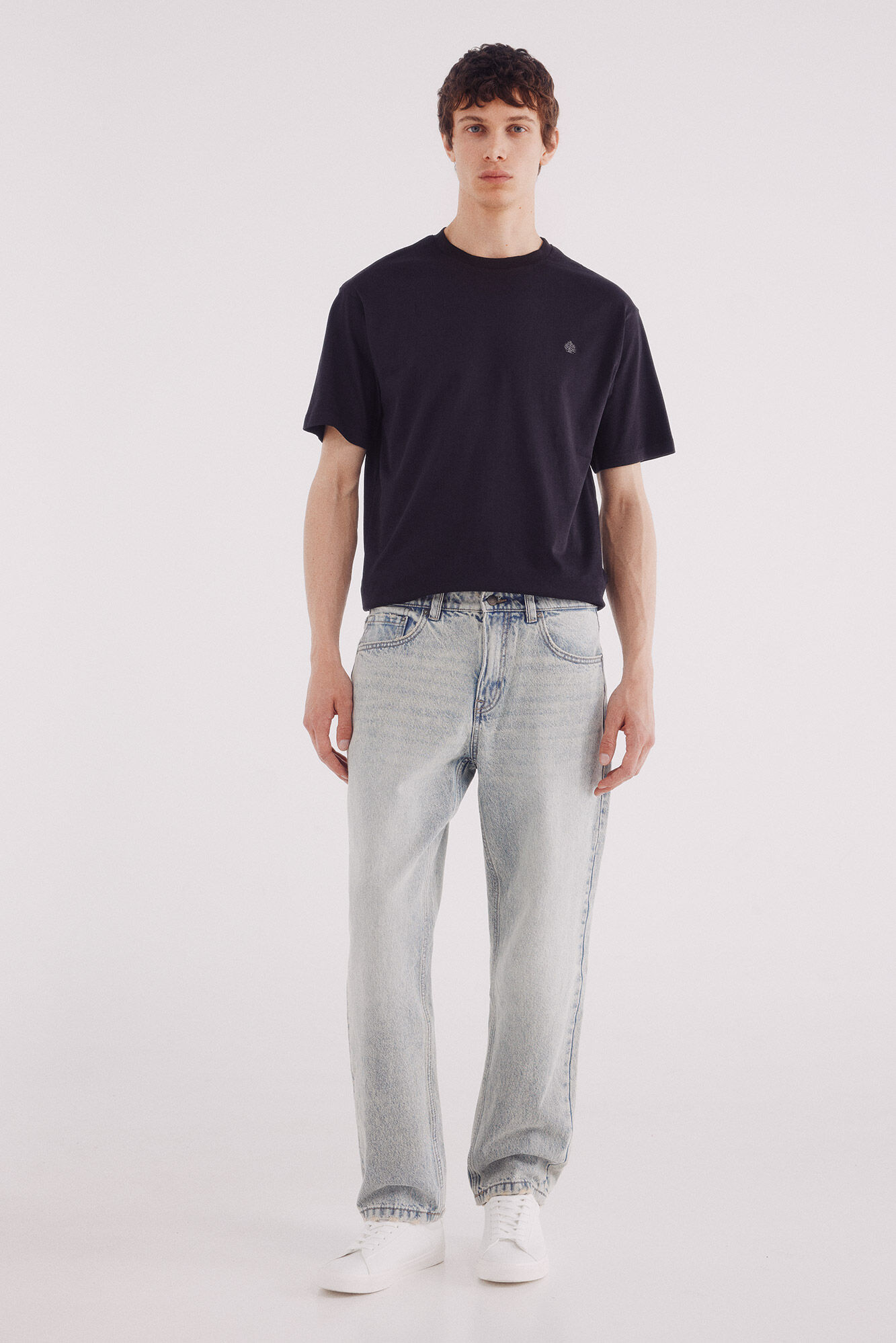 Springfield Camiseta b&aacute;sica cuello redondo negro