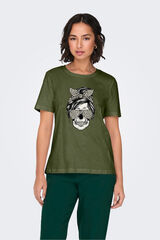Springfield Playera con dibujo frontal verde