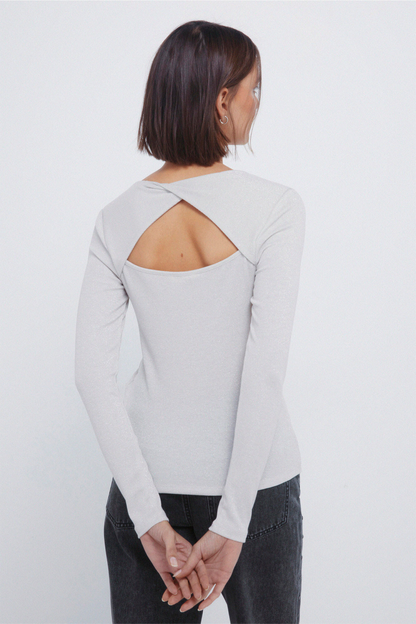 Springfield Playera con escote de l&uacute;rex gris