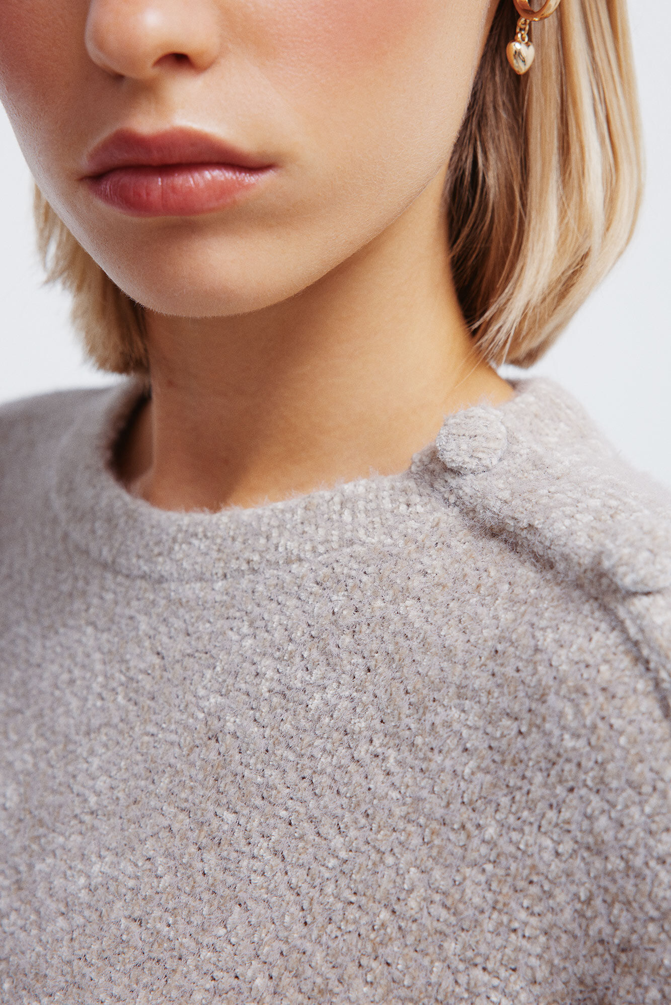 Springfield Jersey chenilla combinada caf&eacute;