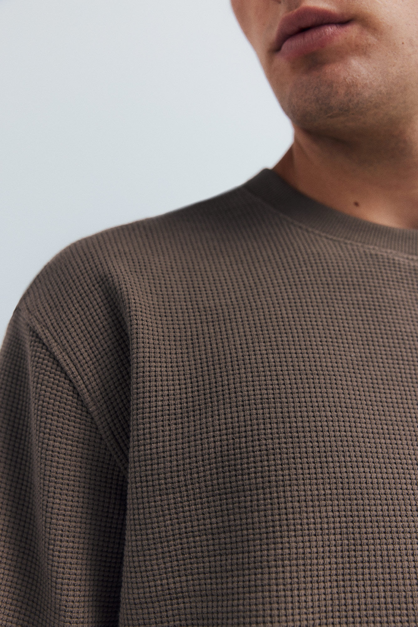 Springfield playera de manga larga con dise&ntilde;o de gofre