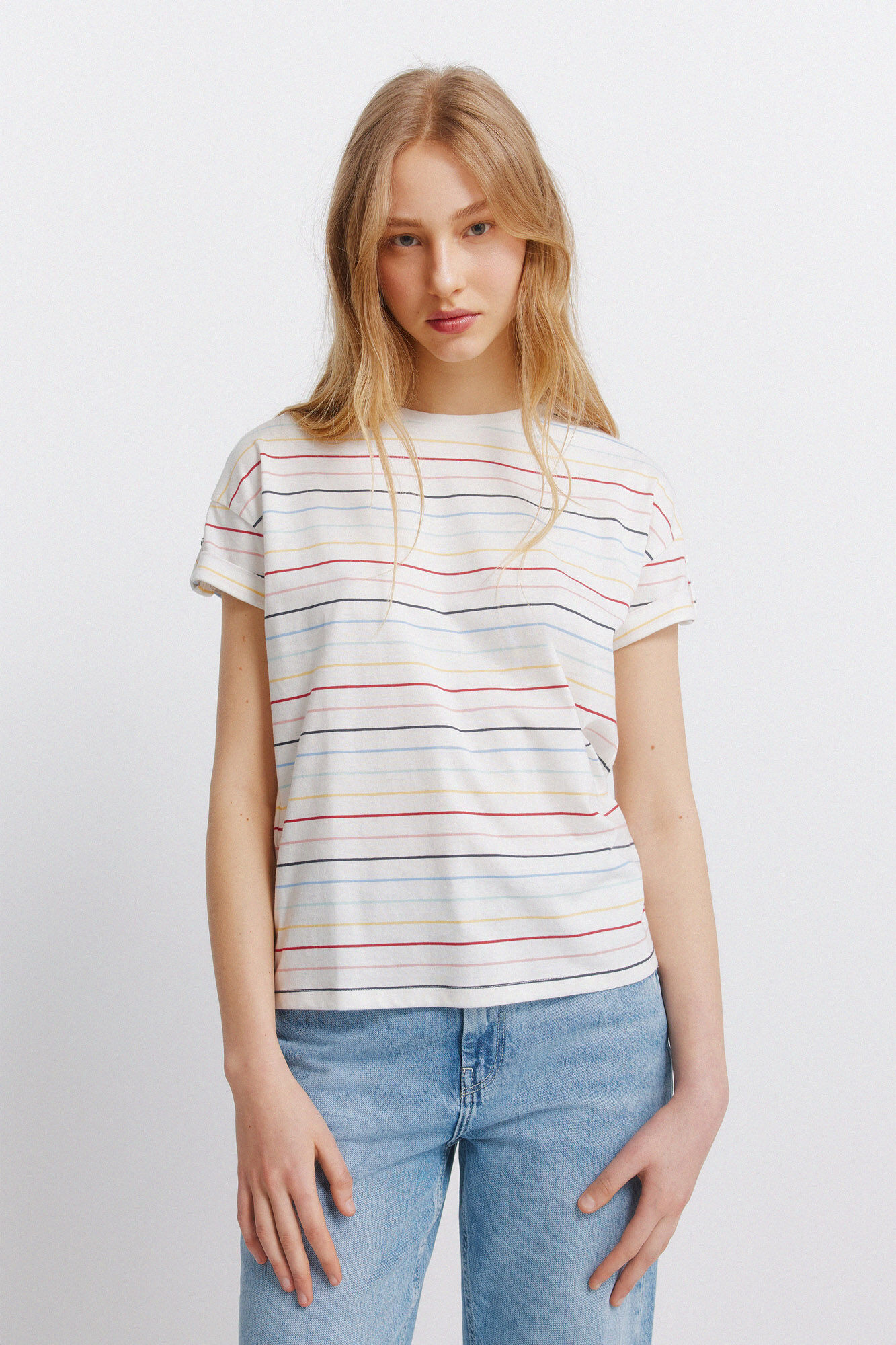 Springfield Playera de manga corta a rayas