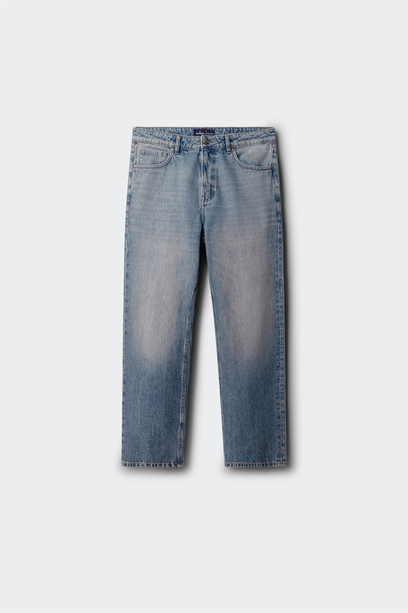 Springfield Jeans sobretintado straight fit azul