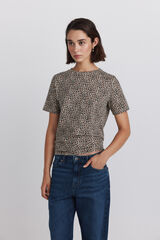 Springfield Playera de animal print blanco