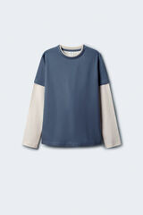 Springfield Kids Camiseta manga larga doble manga niño azul