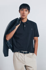 Springfield Polo piqué básico regular fit negro