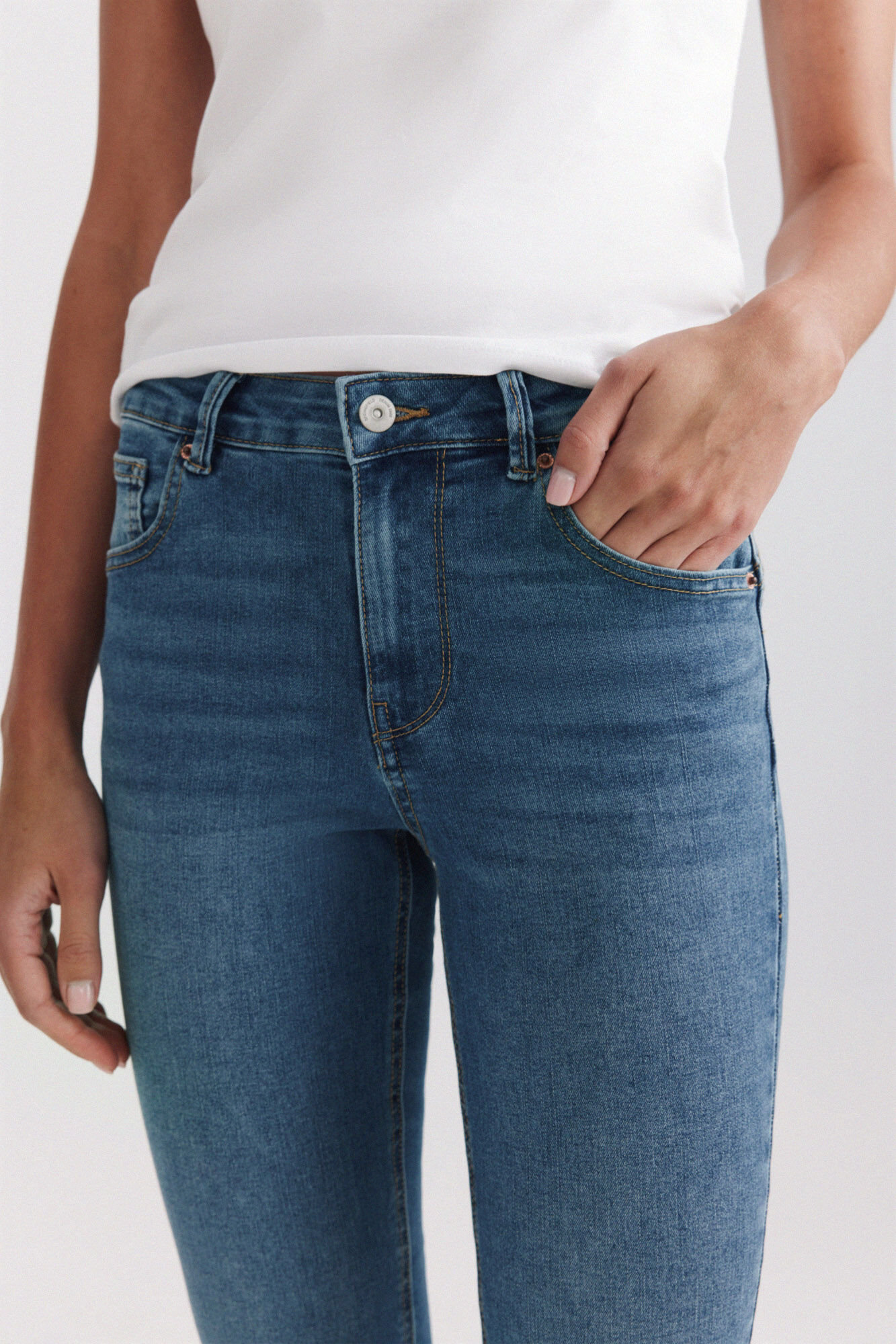 Springfield Jeans skinny push up azul