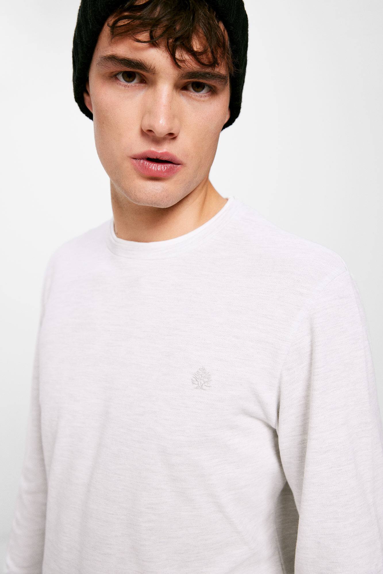 Springfield Playera manga larga piqu&eacute; gris