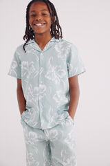 Springfield Camisa hawaiana niño verde
