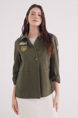 Springfield Sobrecamisa militar parches khaki