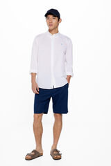 Springfield Bermuda lino comfort slim fit azul