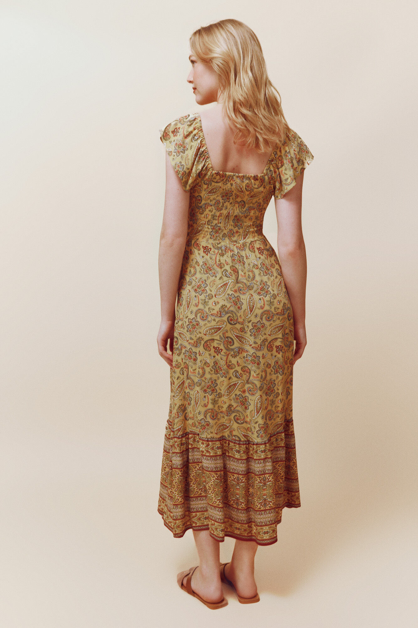 Springfield Vestido Cerde&ntilde;a amarillo