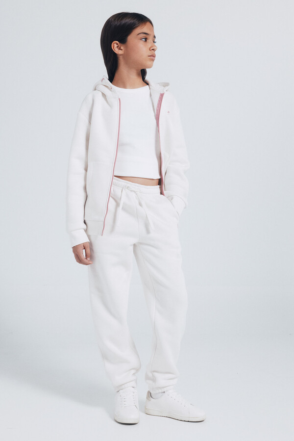 Springfield Kids Sudadera cremallera niña blanco