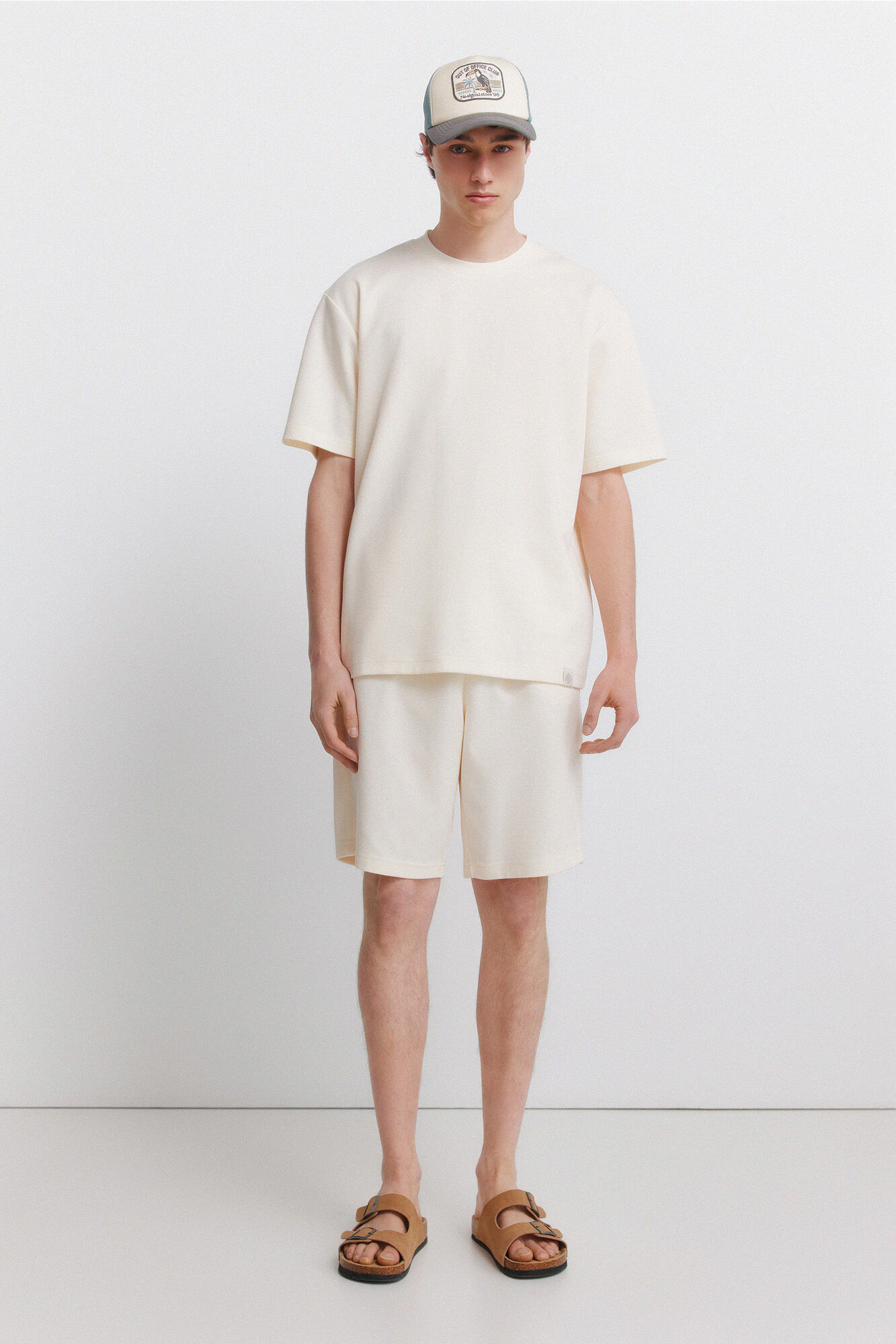 Springfield Playera de tela waffle blanco