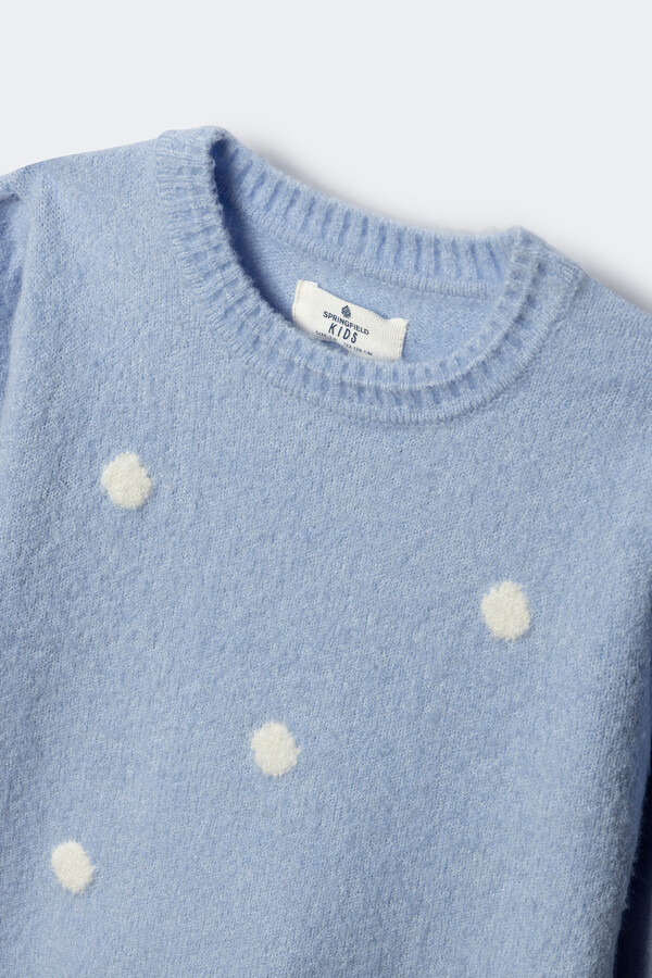Springfield Kids Jersey de puntos para niña azul