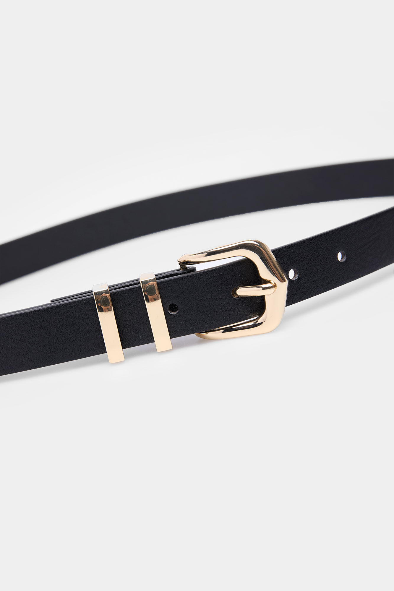 Springfield Cintur&oacute;n doble trabilla met&aacute;lica negro